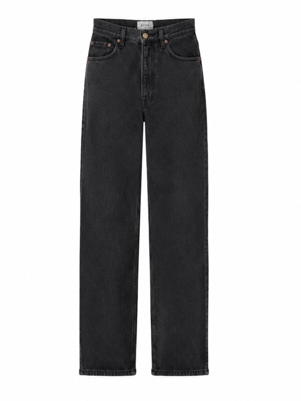 Eytys Benz Jeans 24 Black Washed Straight Leg Denim Swedish Designer Cotton